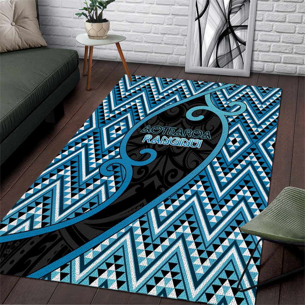 Aotearoa Atua Ranginui Area Rug Maori Sky Father Koru Patterns