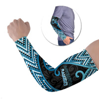 Custom Aotearoa Atua Ranginui Arm Sleeves Maori Sky Father Koru Patterns