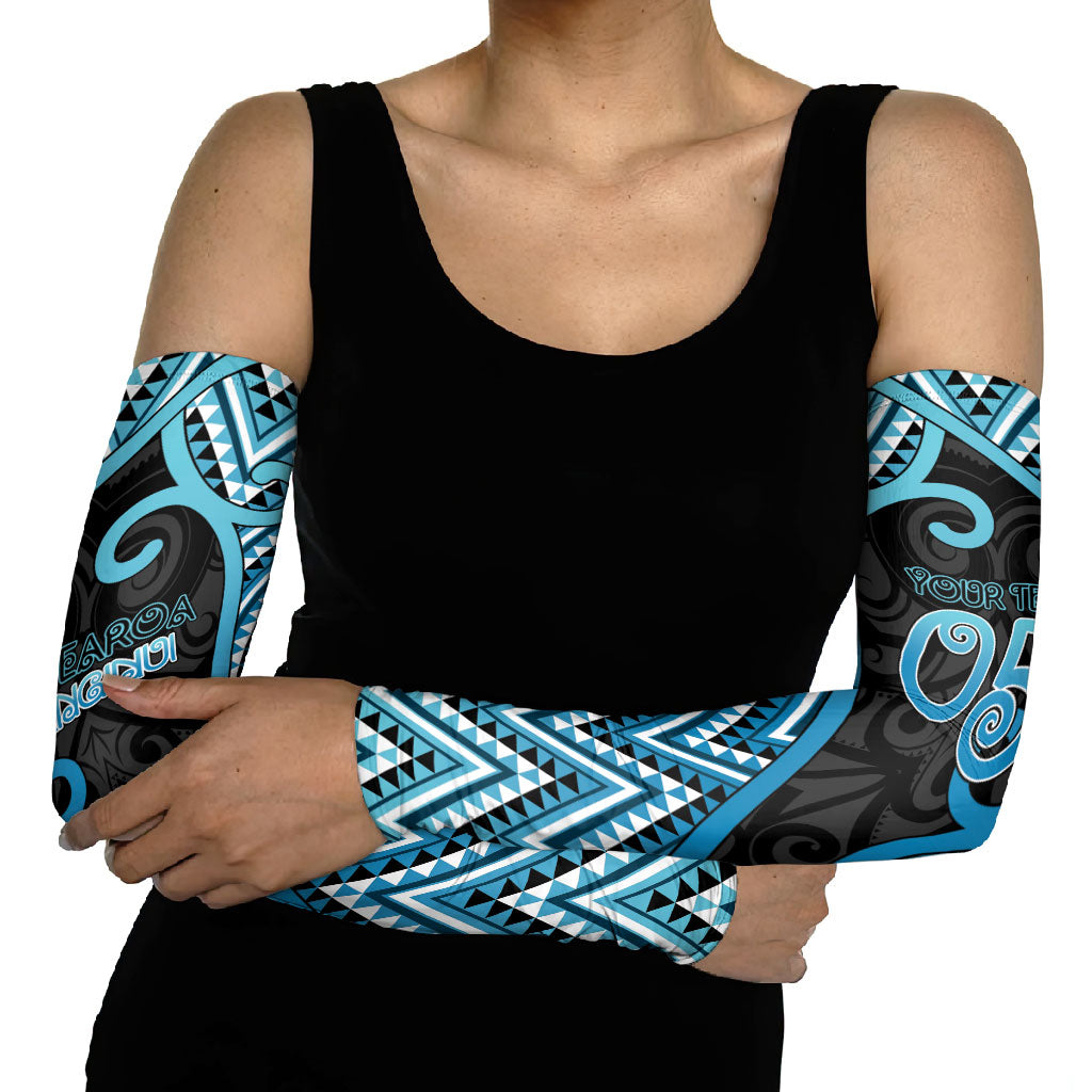 Custom Aotearoa Atua Ranginui Arm Sleeves Maori Sky Father Koru Patterns