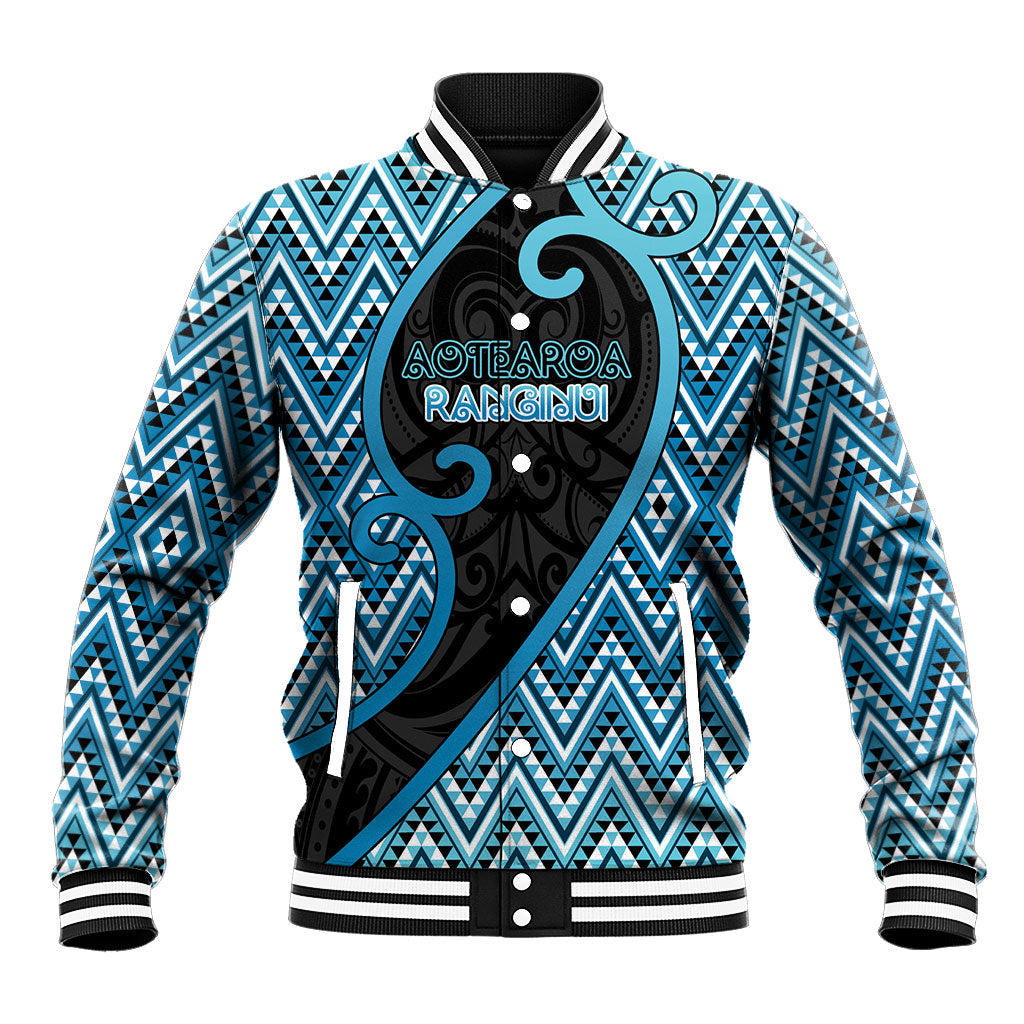 Custom Aotearoa Atua Ranginui Baseball Jacket Maori Sky Father Koru Patterns