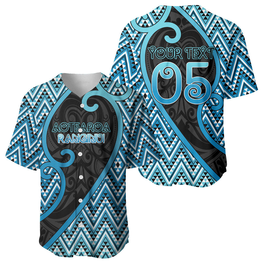 Custom Aotearoa Atua Ranginui Baseball Jersey Maori Sky Father Koru Patterns