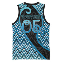Custom Aotearoa Atua Ranginui Basketball Jersey Maori Sky Father Koru Patterns