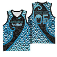 Custom Aotearoa Atua Ranginui Basketball Jersey Maori Sky Father Koru Patterns