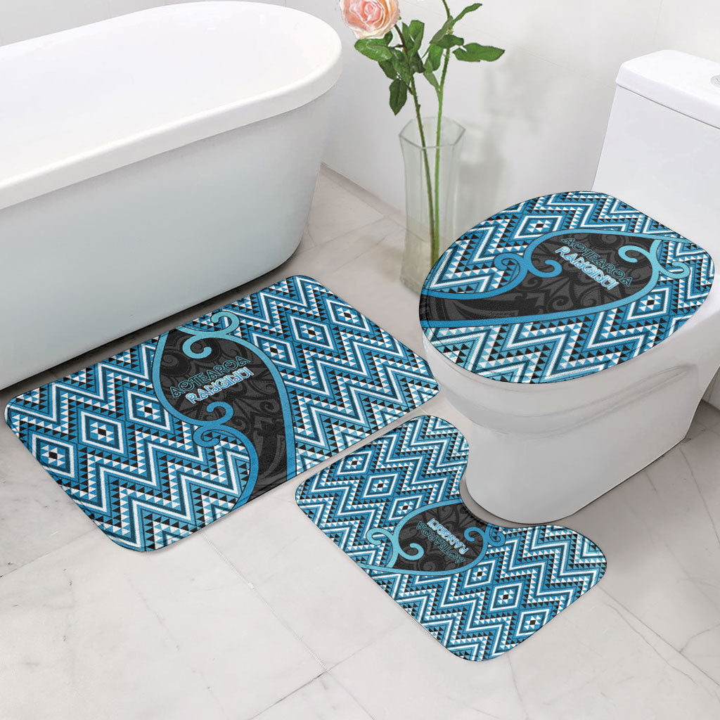 Aotearoa Atua Ranginui Bathroom Set Maori Sky Father Koru Patterns