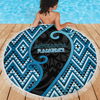 Aotearoa Atua Ranginui Beach Blanket Maori Sky Father Koru Patterns