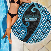 Aotearoa Atua Ranginui Beach Blanket Maori Sky Father Koru Patterns