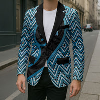 Custom Aotearoa Atua Ranginui Blazer Maori Sky Father Koru Patterns