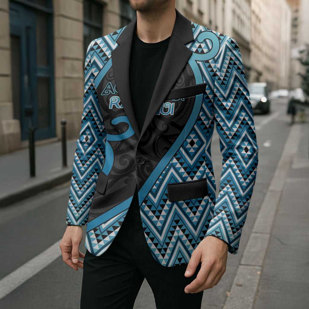 Custom Aotearoa Atua Ranginui Blazer Maori Sky Father Koru Patterns