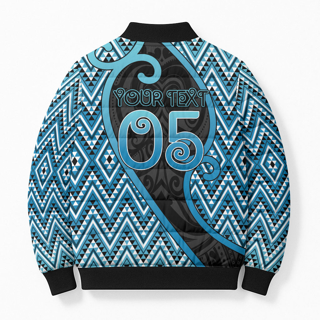 Custom Aotearoa Atua Ranginui Bomber Puffer Jacket Maori Sky Father Koru Patterns