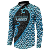 Custom Aotearoa Atua Ranginui Button Sweatshirt Maori Sky Father Koru Patterns