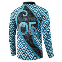 Custom Aotearoa Atua Ranginui Button Sweatshirt Maori Sky Father Koru Patterns