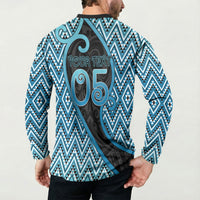 Custom Aotearoa Atua Ranginui Button Sweatshirt Maori Sky Father Koru Patterns