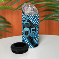 Custom Aotearoa Atua Ranginui 4 in 1 Can Cooler Tumbler Maori Sky Father Koru Patterns