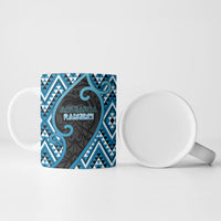 Custom Aotearoa Atua Ranginui Ceramic Mug Maori Sky Father Koru Patterns