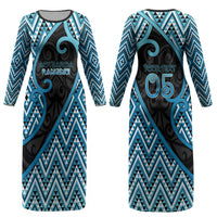Custom Aotearoa Atua Ranginui Couples Matching Long Sleeve Bodycon Dress and Long Sleeve Button Shirt Maori Sky Father Koru Patterns