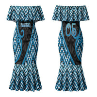 Custom Aotearoa Atua Ranginui Couples Matching Mermaid Dress and Hawaiian Shirt Maori Sky Father Koru Patterns