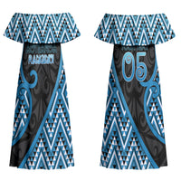 Custom Aotearoa Atua Ranginui Couples Matching Off Shoulder Maxi Dress and Hawaiian Shirt Maori Sky Father Koru Patterns