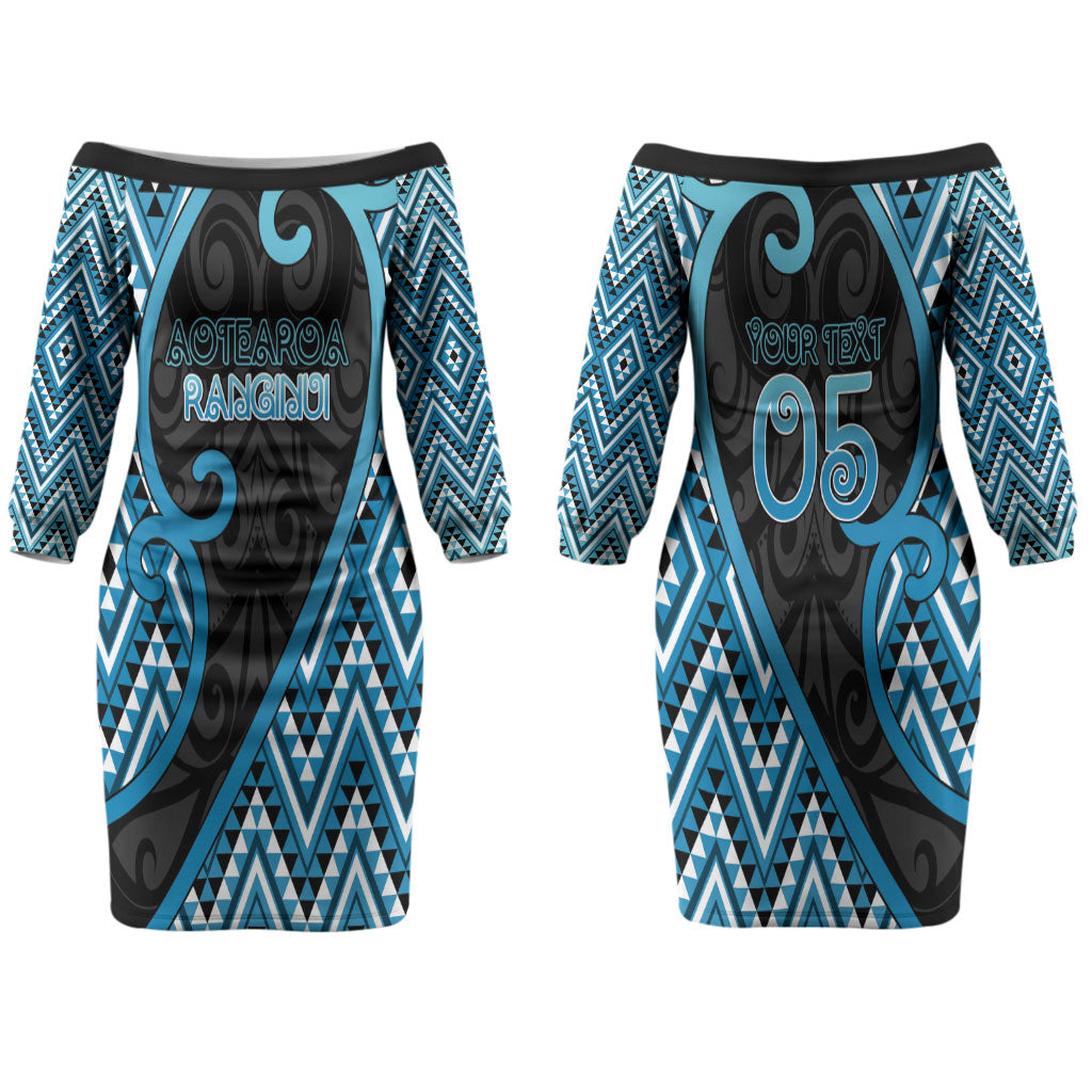 Custom Aotearoa Atua Ranginui Couples Matching Off The Shoulder Long Sleeve Dress and Hawaiian Shirt Maori Sky Father Koru Patterns