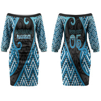 Custom Aotearoa Atua Ranginui Couples Matching Off The Shoulder Long Sleeve Dress and Hawaiian Shirt Maori Sky Father Koru Patterns