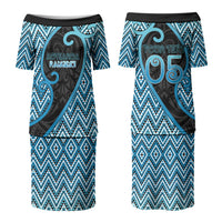 Custom Aotearoa Atua Ranginui Couples Matching Puletasi and Long Sleeve Button Shirt Maori Sky Father Koru Patterns