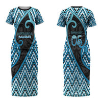 Custom Aotearoa Atua Ranginui Couples Matching Short Sleeve Bodycon Dress and Long Sleeve Button Shirt Maori Sky Father Koru Patterns