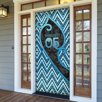 Custom Aotearoa Atua Ranginui Door Cover Maori Sky Father Koru Patterns
