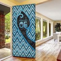 Custom Aotearoa Atua Ranginui Door Cover Maori Sky Father Koru Patterns
