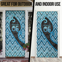 Custom Aotearoa Atua Ranginui Door Cover Maori Sky Father Koru Patterns