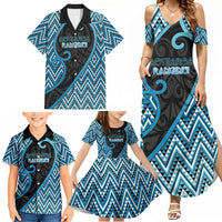 Custom Aotearoa Atua Ranginui Family Matching Summer Maxi Dress and Hawaiian Shirt Maori Sky Father Koru Patterns