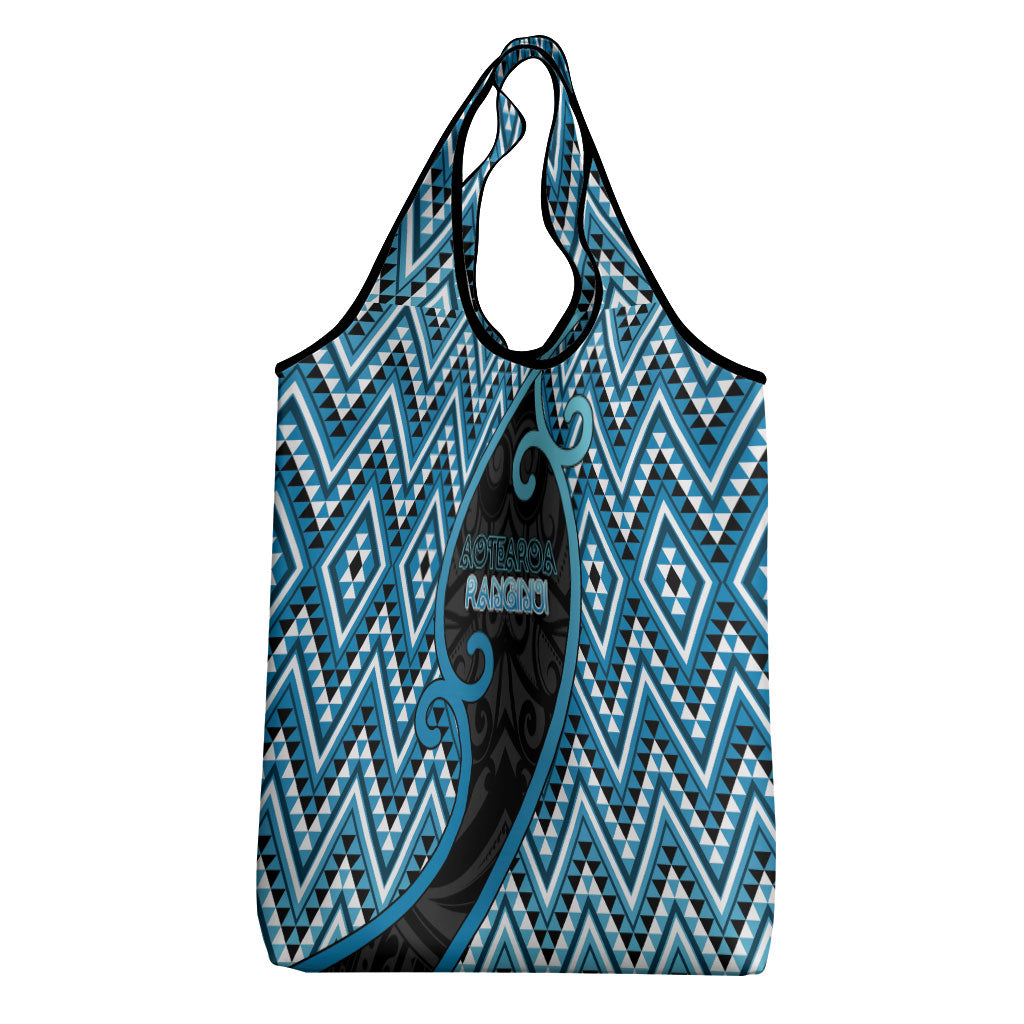 Aotearoa Atua Ranginui Grocery Bag Maori Sky Father Koru Patterns