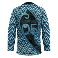 Custom Aotearoa Atua Ranginui Hockey Jersey Maori Sky Father Koru Patterns