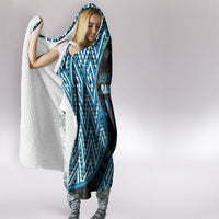 Aotearoa Atua Ranginui Hooded Blanket Maori Sky Father Koru Patterns