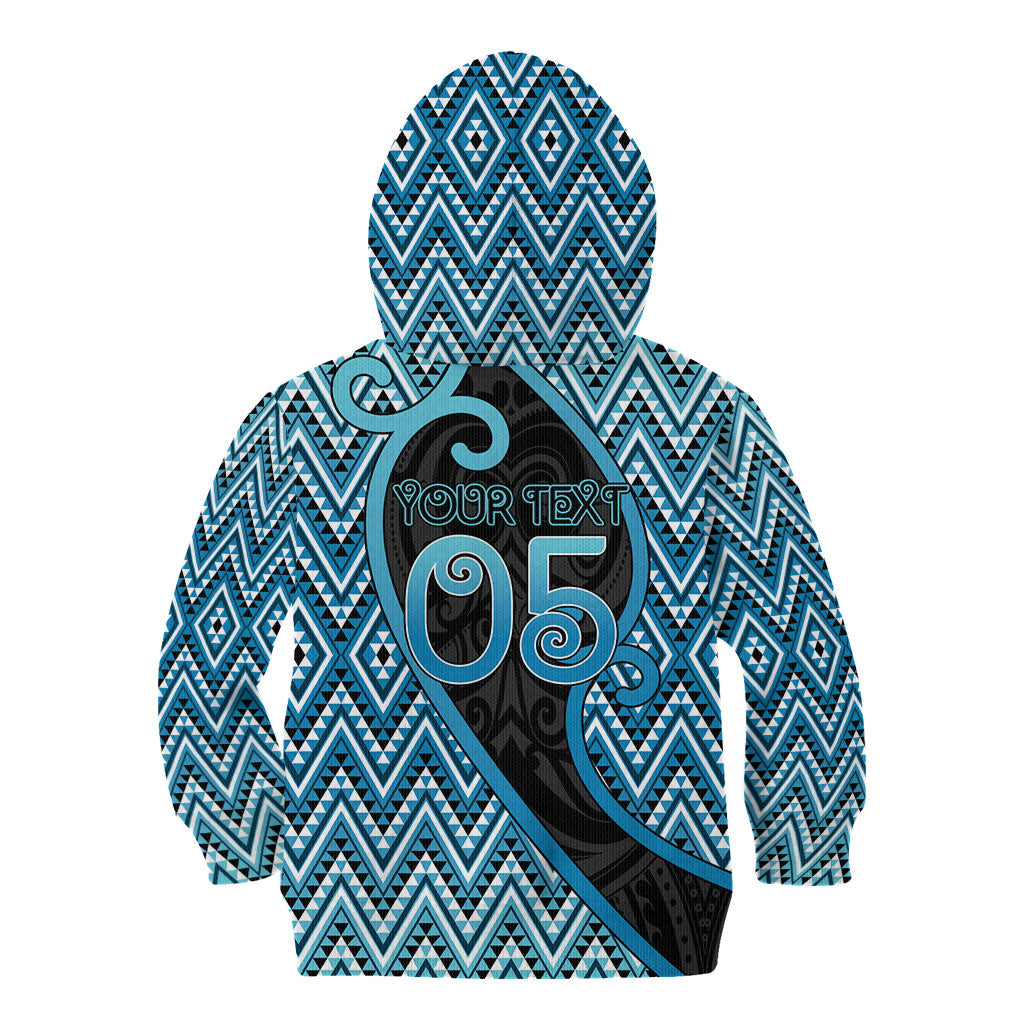 Custom Aotearoa Atua Ranginui Kid Hoodie Maori Sky Father Koru Patterns