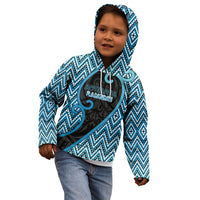 Custom Aotearoa Atua Ranginui Kid Hoodie Maori Sky Father Koru Patterns