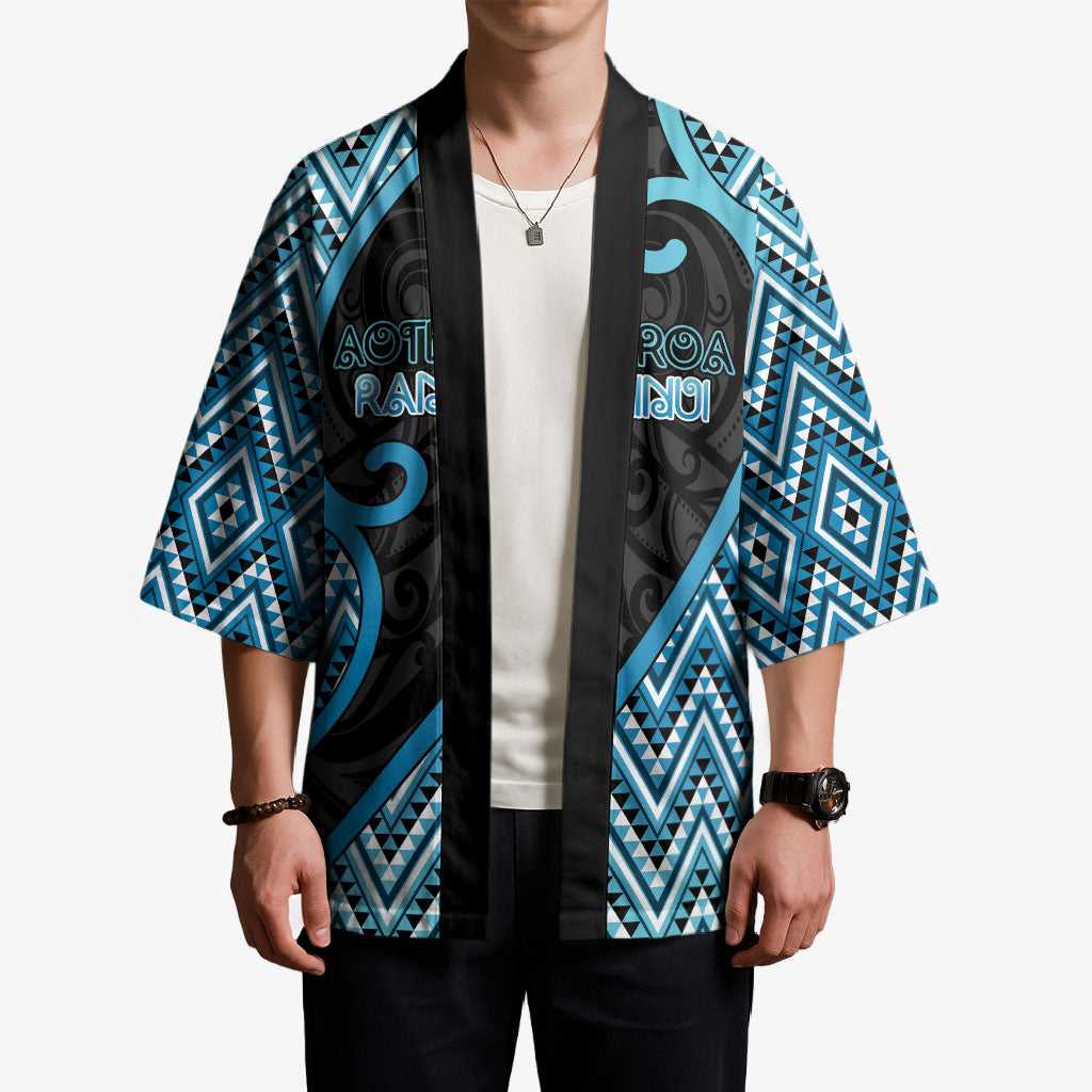 Custom Aotearoa Atua Ranginui Kimono Maori Sky Father Koru Patterns