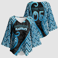 Custom Aotearoa Atua Ranginui Kimono Sleeve Blouse Maori Sky Father Koru Patterns