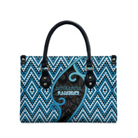 Aotearoa Atua Ranginui Leather Bag Maori Sky Father Koru Patterns