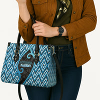 Aotearoa Atua Ranginui Leather Bag Maori Sky Father Koru Patterns