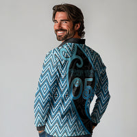 Custom Aotearoa Atua Ranginui Long Sleeve Polo Shirt Maori Sky Father Koru Patterns