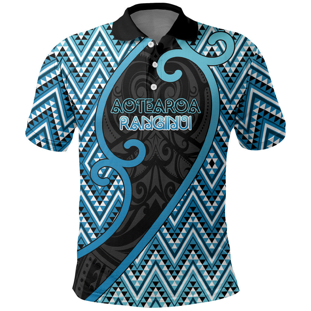 Custom Aotearoa Atua Ranginui Polo Shirt Maori Sky Father Koru Patterns