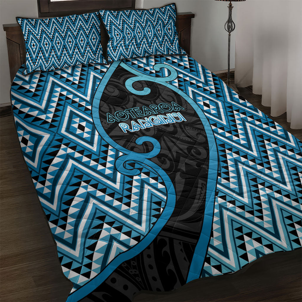 Aotearoa Atua Ranginui Quilt Bed Set Maori Sky Father Koru Patterns
