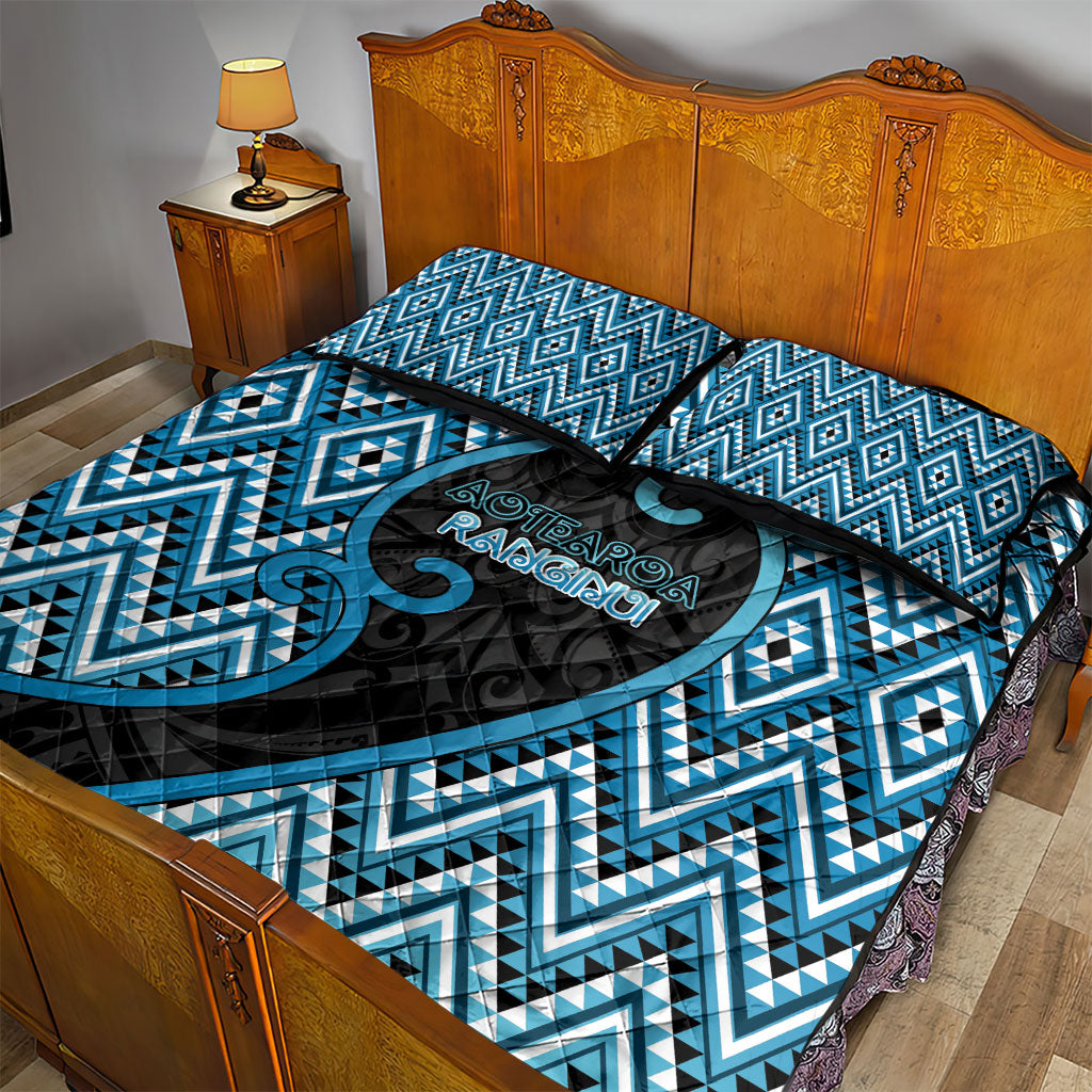 Aotearoa Atua Ranginui Quilt Bed Set Maori Sky Father Koru Patterns
