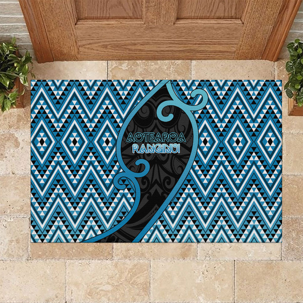 Aotearoa Atua Ranginui Rubber Doormat Maori Sky Father Koru Patterns