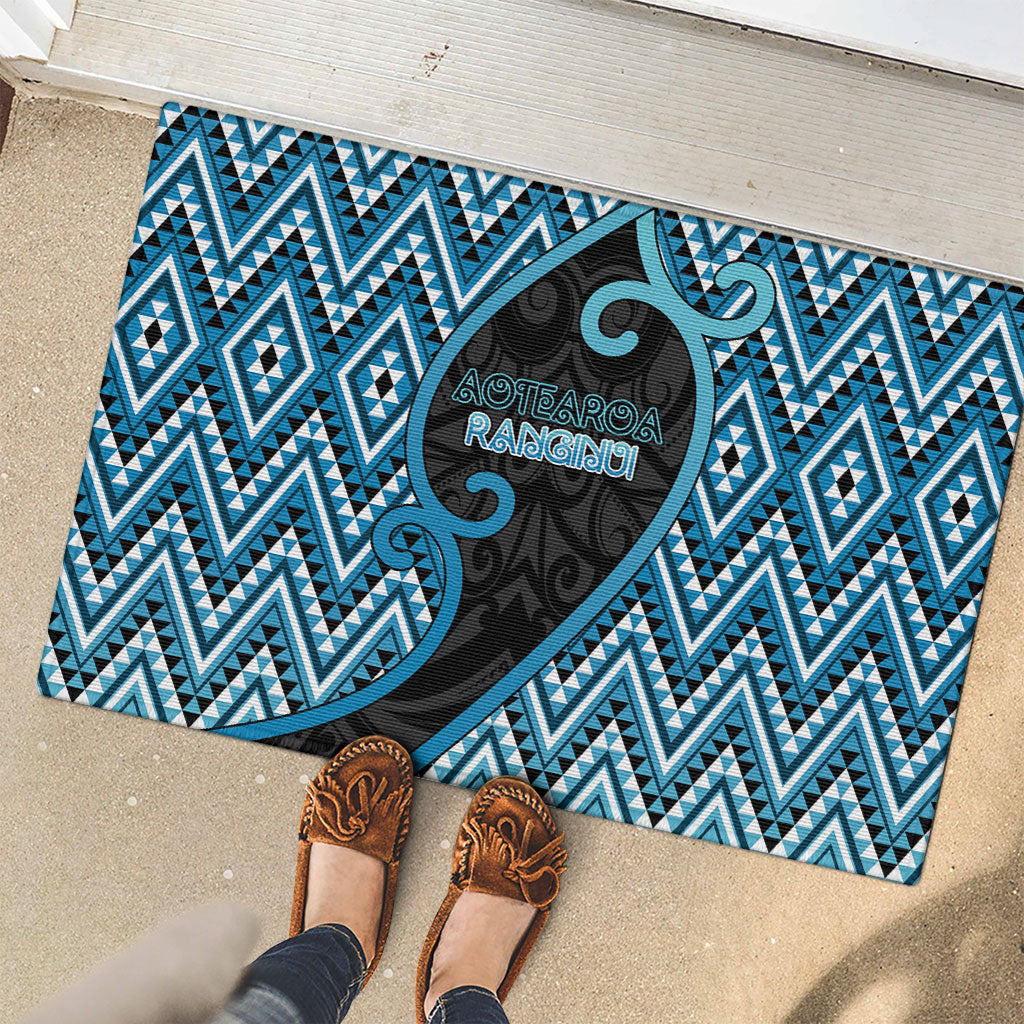 Aotearoa Atua Ranginui Rubber Doormat Maori Sky Father Koru Patterns