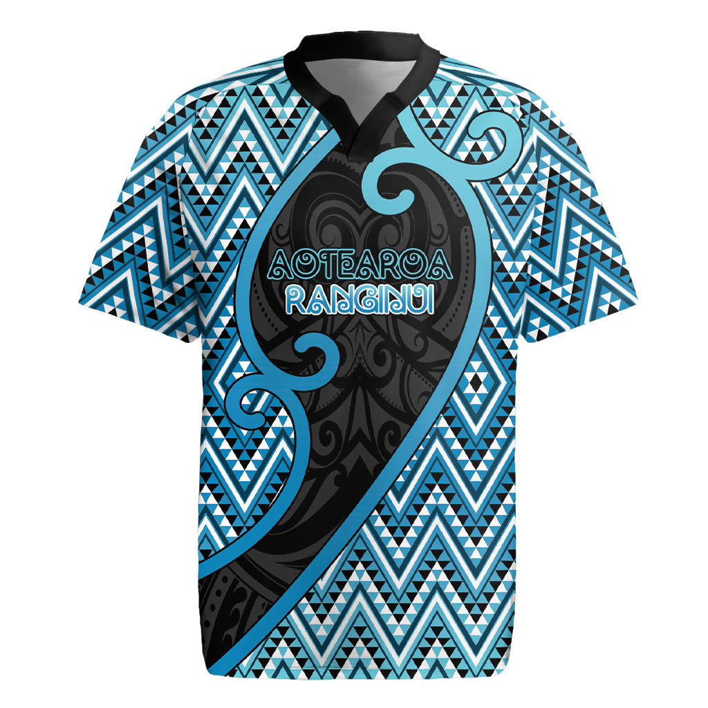 Custom Aotearoa Atua Ranginui Rugby Jersey Maori Sky Father Koru Patterns