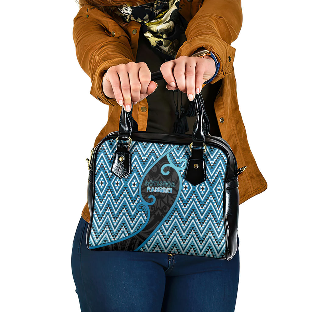 Aotearoa Atua Ranginui Shoulder Handbag Maori Sky Father Koru Patterns