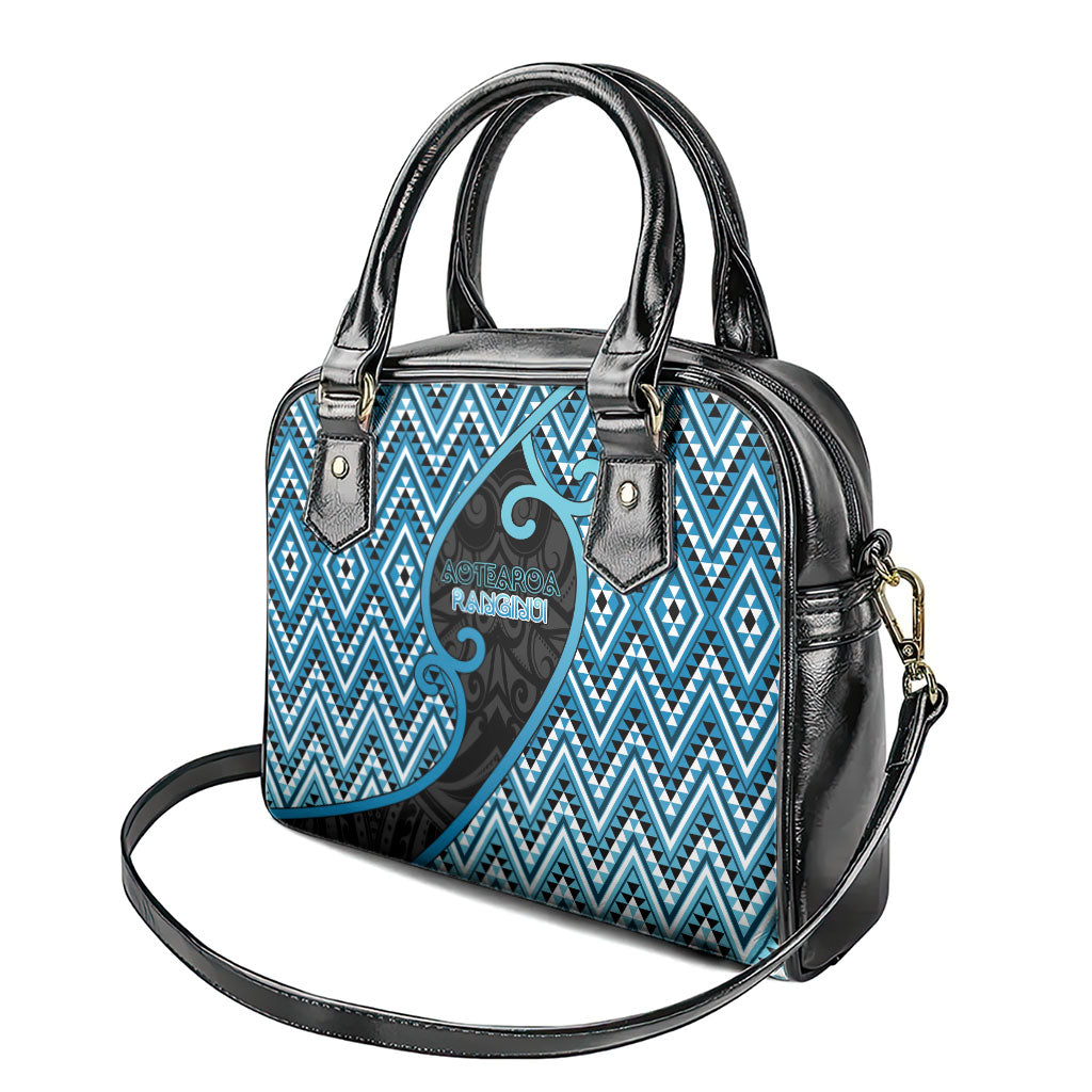 Aotearoa Atua Ranginui Shoulder Handbag Maori Sky Father Koru Patterns