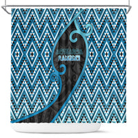 Aotearoa Atua Ranginui Shower Curtain Maori Sky Father Koru Patterns