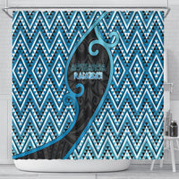 Aotearoa Atua Ranginui Shower Curtain Maori Sky Father Koru Patterns