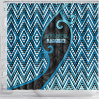 Aotearoa Atua Ranginui Shower Curtain Maori Sky Father Koru Patterns